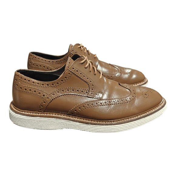 TRASK Italian Made Leather Lace-Up Wingtip Oxford Size 12.5M main image 6